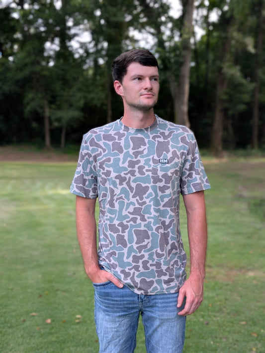 Camo Performance Tee - Marsh Green