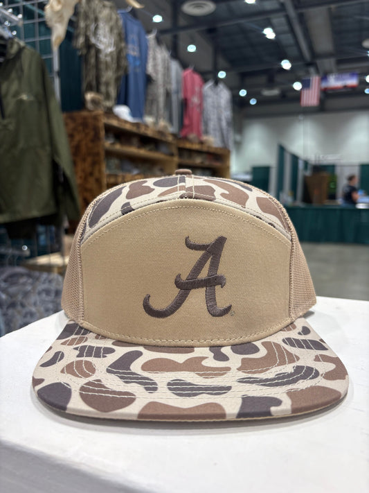 Alabama 7 panel  brown camo cap